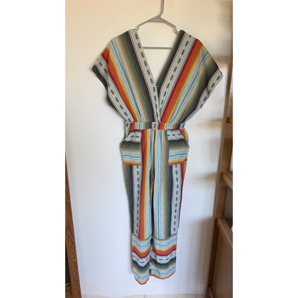 Lucky & Blessed Jumpsuit Large Multi-Color Excellent Southwestern Aztec (2071)